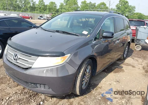 2013 Honda Odyssey Ex-L from USA, damaged, VIN 5FNRL5H62DB027020